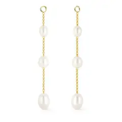BLOOM CRYSTAL - Dije Charms Triple gota de perlas agua dulce