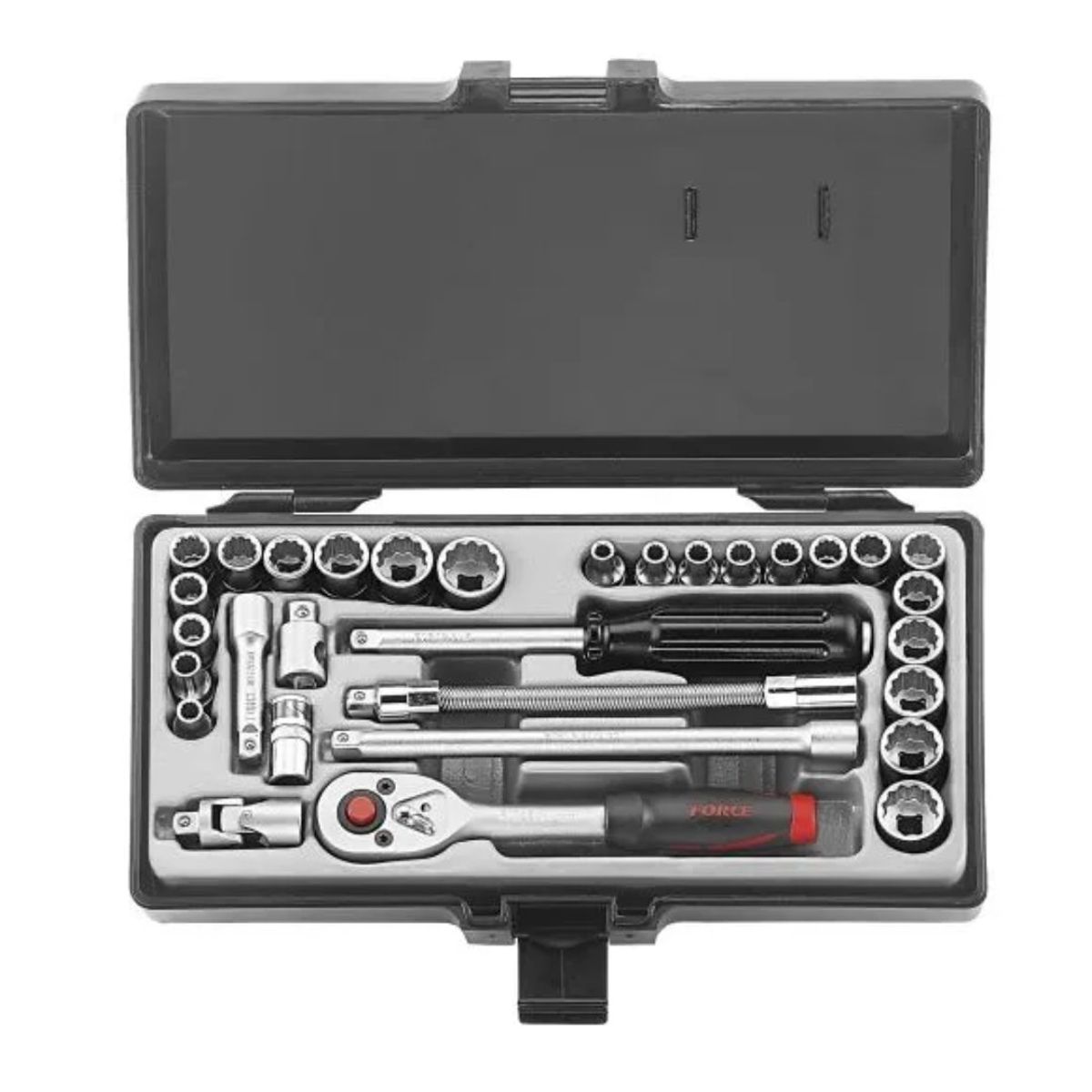 FORCE - Juego Dados Hexagonales 1 / 4´´ en milímetros y pulgadas 2312-5 Force