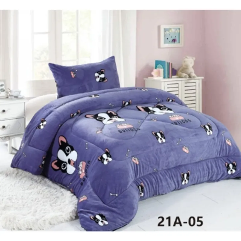 GENERICO - Cubrecama Plush Con Chiporro Para Invierno 1,5 Plazas