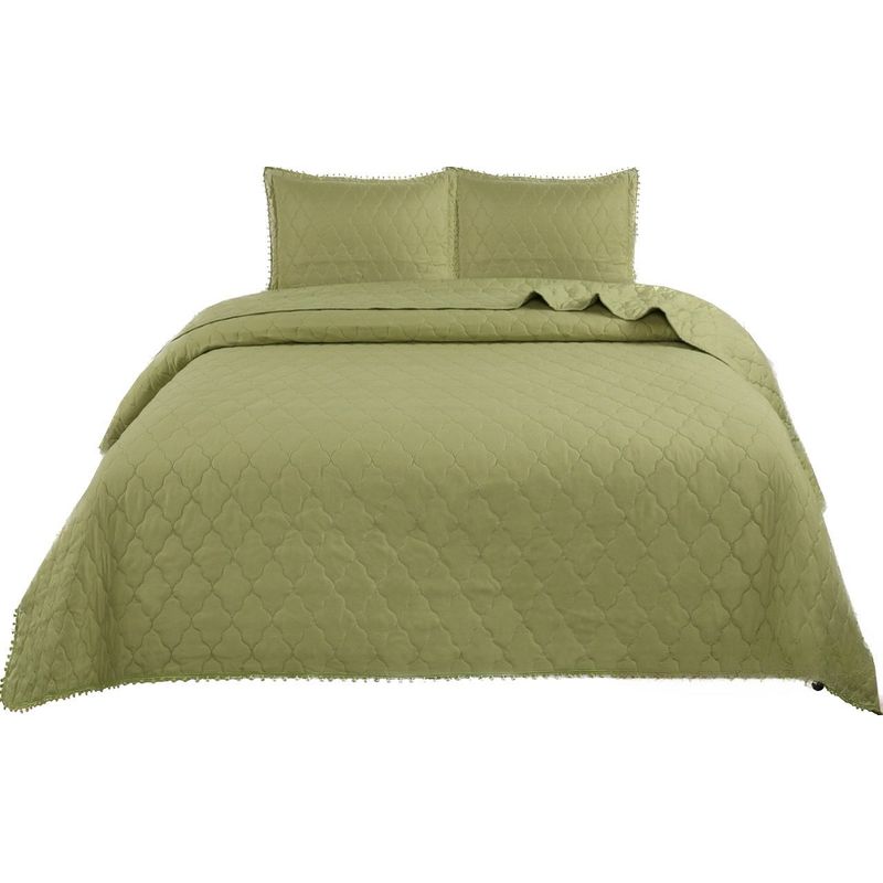 GENERICO - Cubrecama Quilt Algodón  1.5P Reversibles