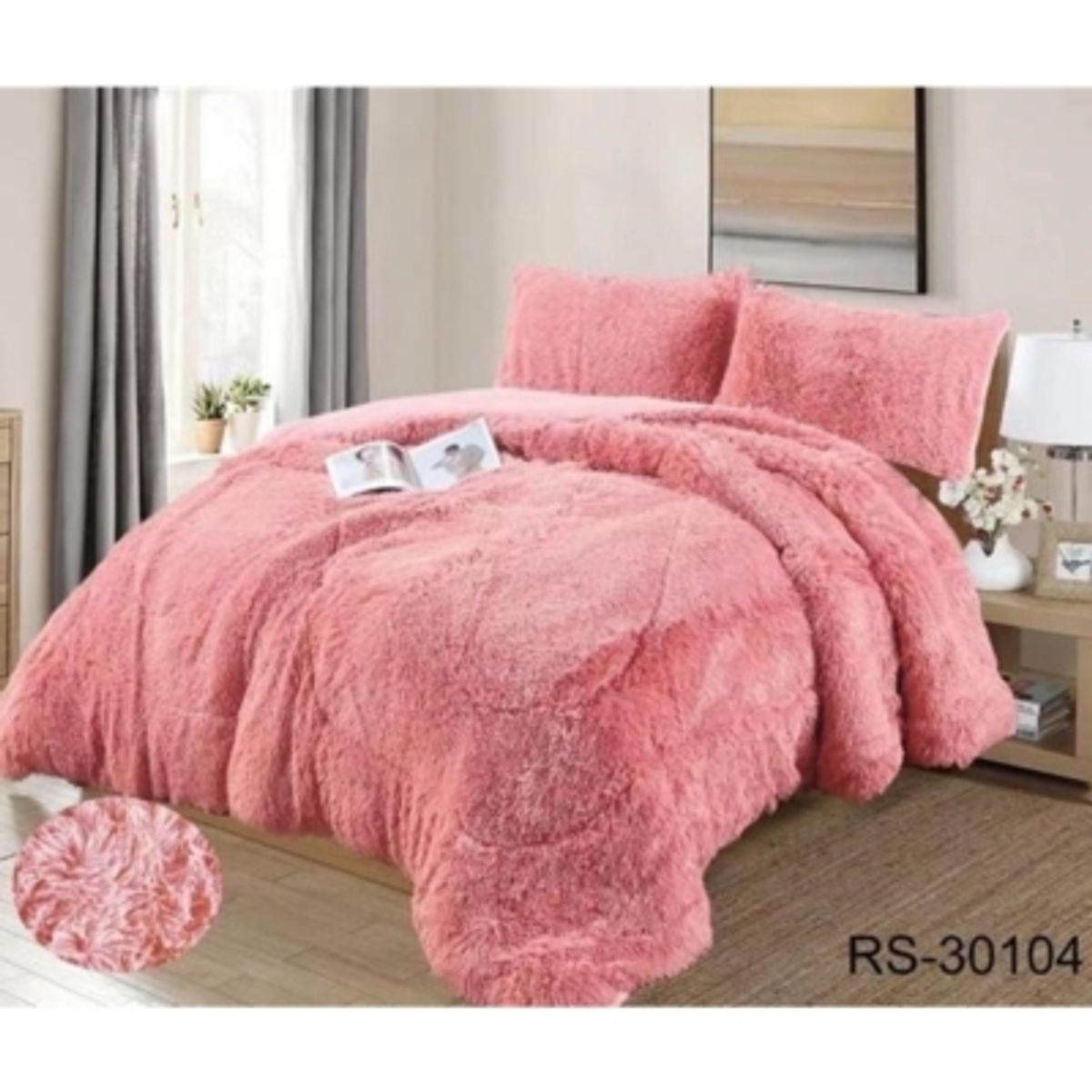 GENERICO - Cubrecama Peludo Para Invierno 2P