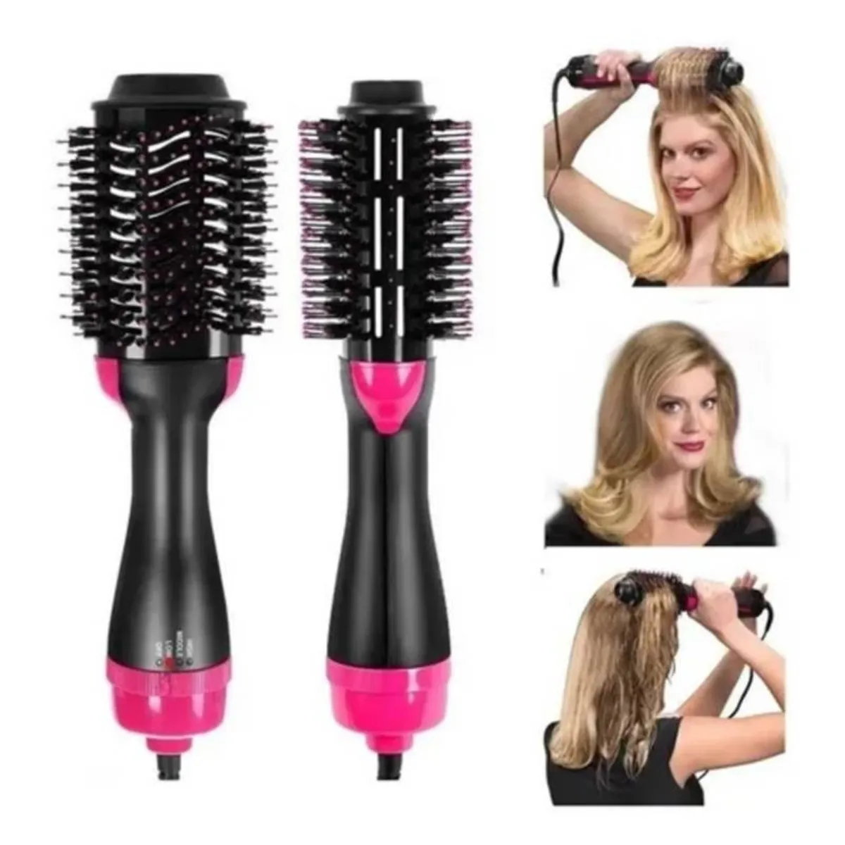 GENERICO - Cepillo Peine Secador Pelo Alisador  3 En 1.