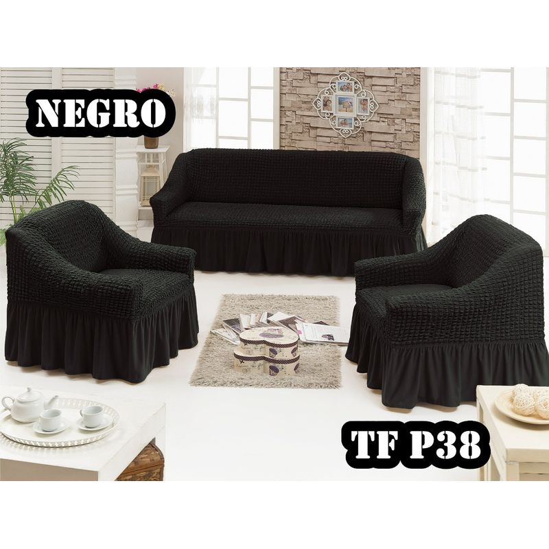 ANGELES DEL HOGAR - Fundas Para Sofa Cubresillones Turcos 3 cuerpos +1+1