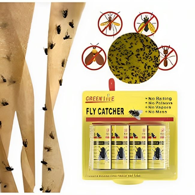 OEM - Rollo adhesivo.  Atrapa moscas e insectos.