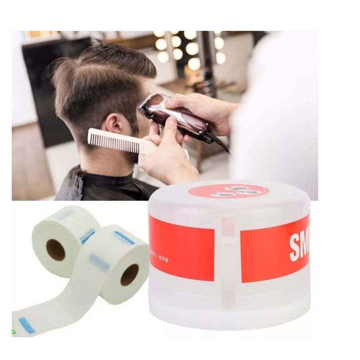 GENERICO - Cajita Para Papel Cuello Barbería - Peluquería.