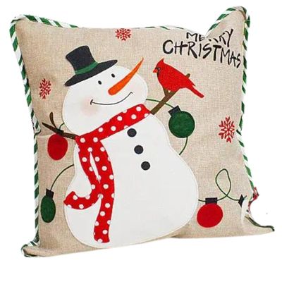 Imagen 2 del producto Pack de 2 Fundas Cojín Navideño Mono de Nieve