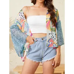 MOSS ROSE - Traje de playa de estilo bohemio con estampado de flores para mujer