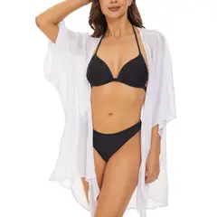 MOSS ROSE - Blusa de bano de chaqueta de verano de vacaciones para mujer