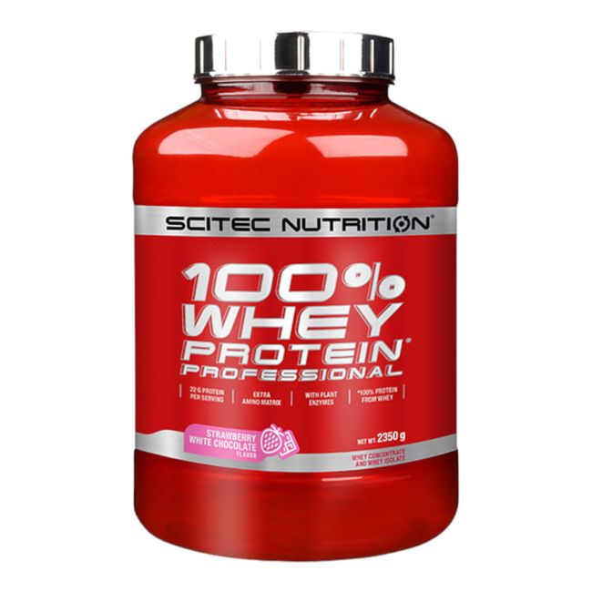 SCITEC NUTRITION - 100 WHEY PROTEIN PROFESSIONAL 78sv Frutilla Chocolate blanco