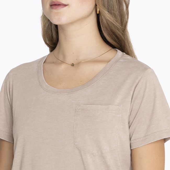 MERRELL - Polera M/C Tshirt Short Sleeve Beige Mujer MERRELL