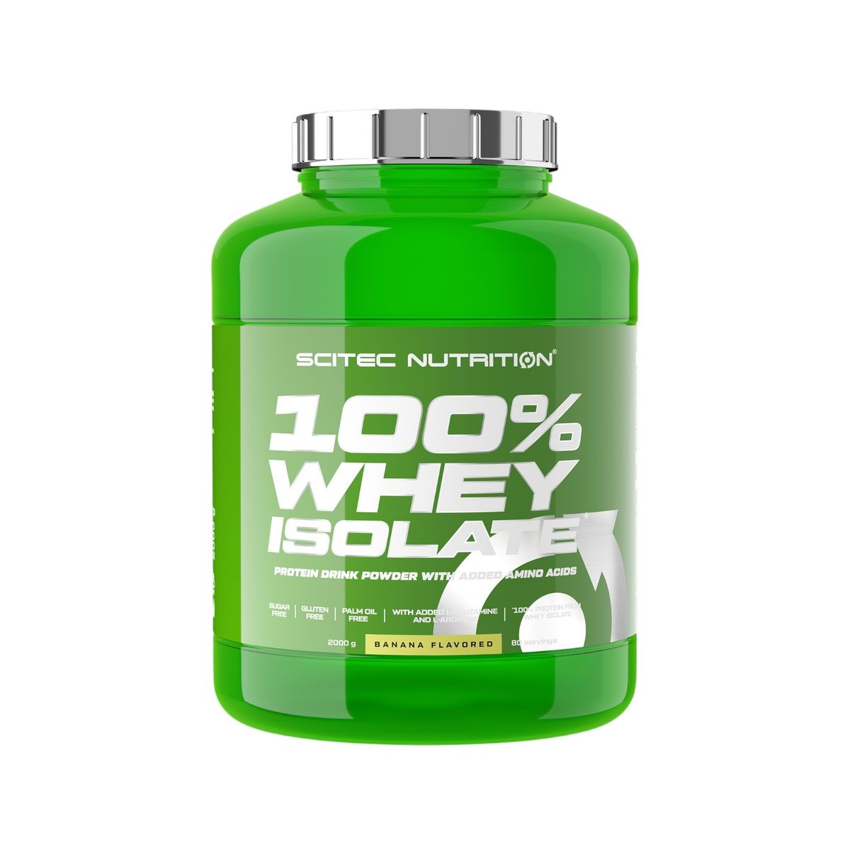 SCITEC NUTRITION - Proteína 100% Whey isolate 2kg Platano  - Scitec Nutrition