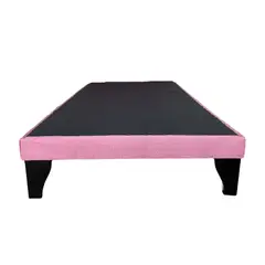 FLOBAL - BASE DE CAMA 1,5 PLAZAS 105X190X35CM ROSADO LINO