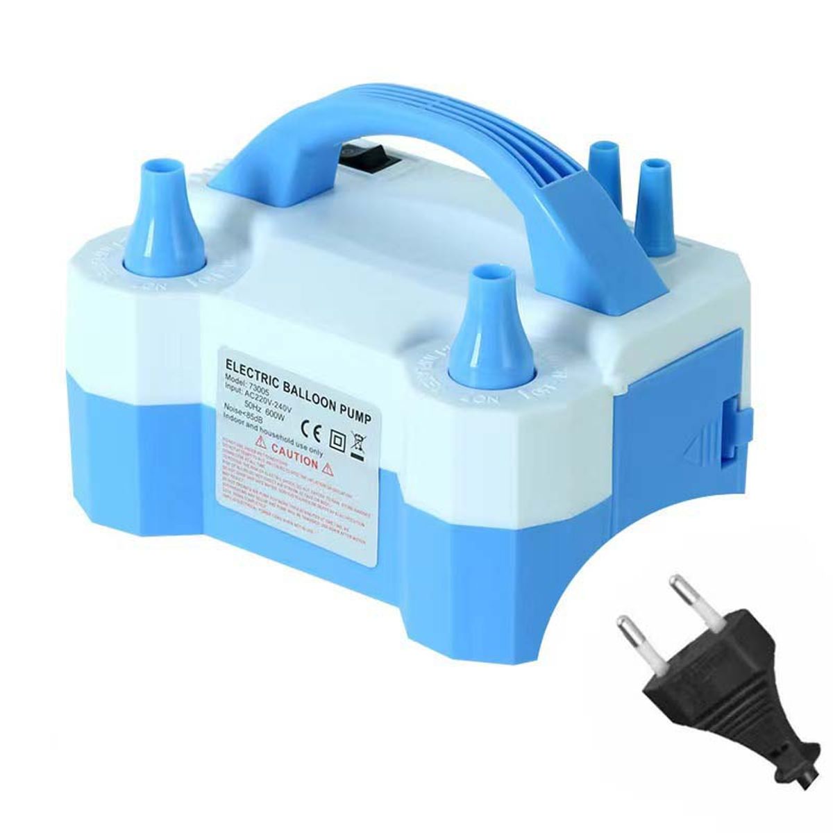 CRUSEC - Inflador Globos Electrico Con 2 Inyectores Para Fiestas 600W