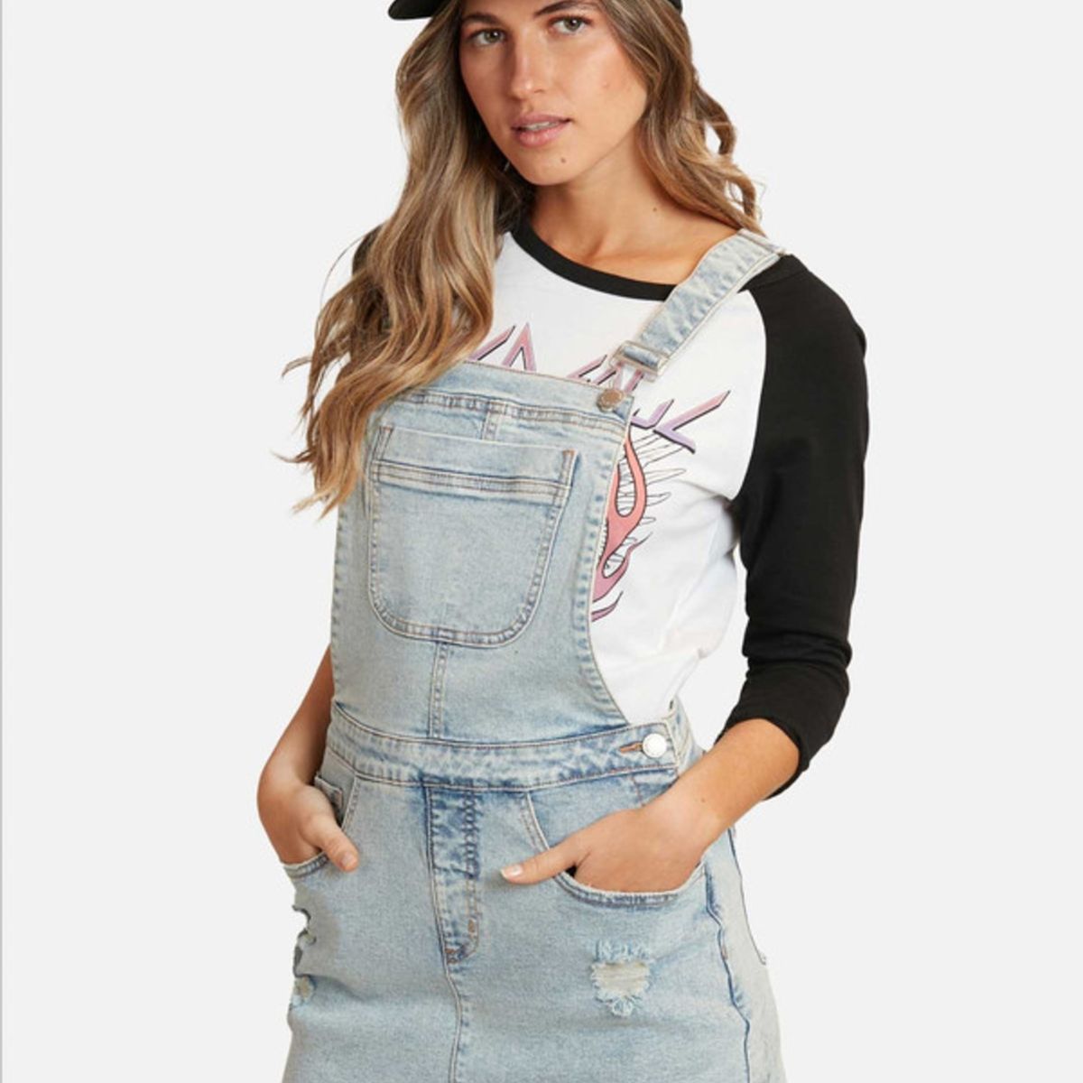 MAUI AND SONS - Falda Blue Bonnet Overall Mujer Celeste Maui And Sons