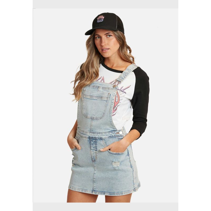 MAUI AND SONS - Falda Blue Bonnet Overall Mujer Celeste Maui And Sons