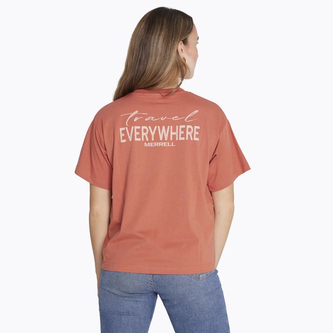 MERRELL - Polera M/C T-Shirt Short Sleeve Naranjo Mujer MERRELL
