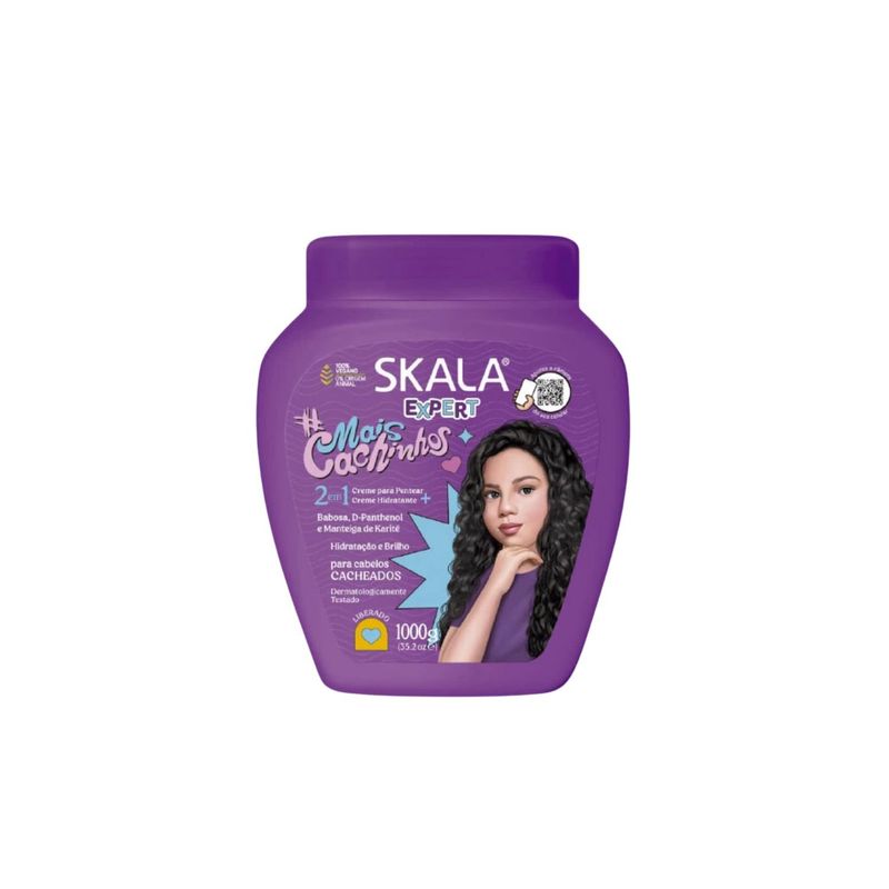 SKALA - Mascara Capilar Skala Mais Cachinhos Kids 1000ml  Para Niñas