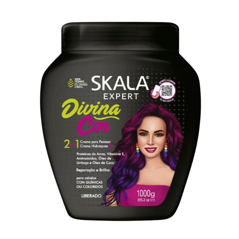 SKALA - Mascara Capilar Skala Divina Cor 1000ml  para Cabello Teñido Brillo