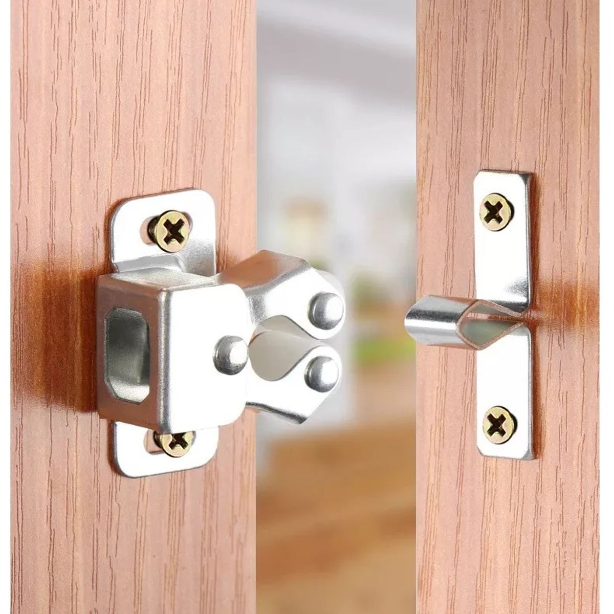 GENERICO - Retenedor Sujetador Cangrejo Puerta Mueble Zincado.