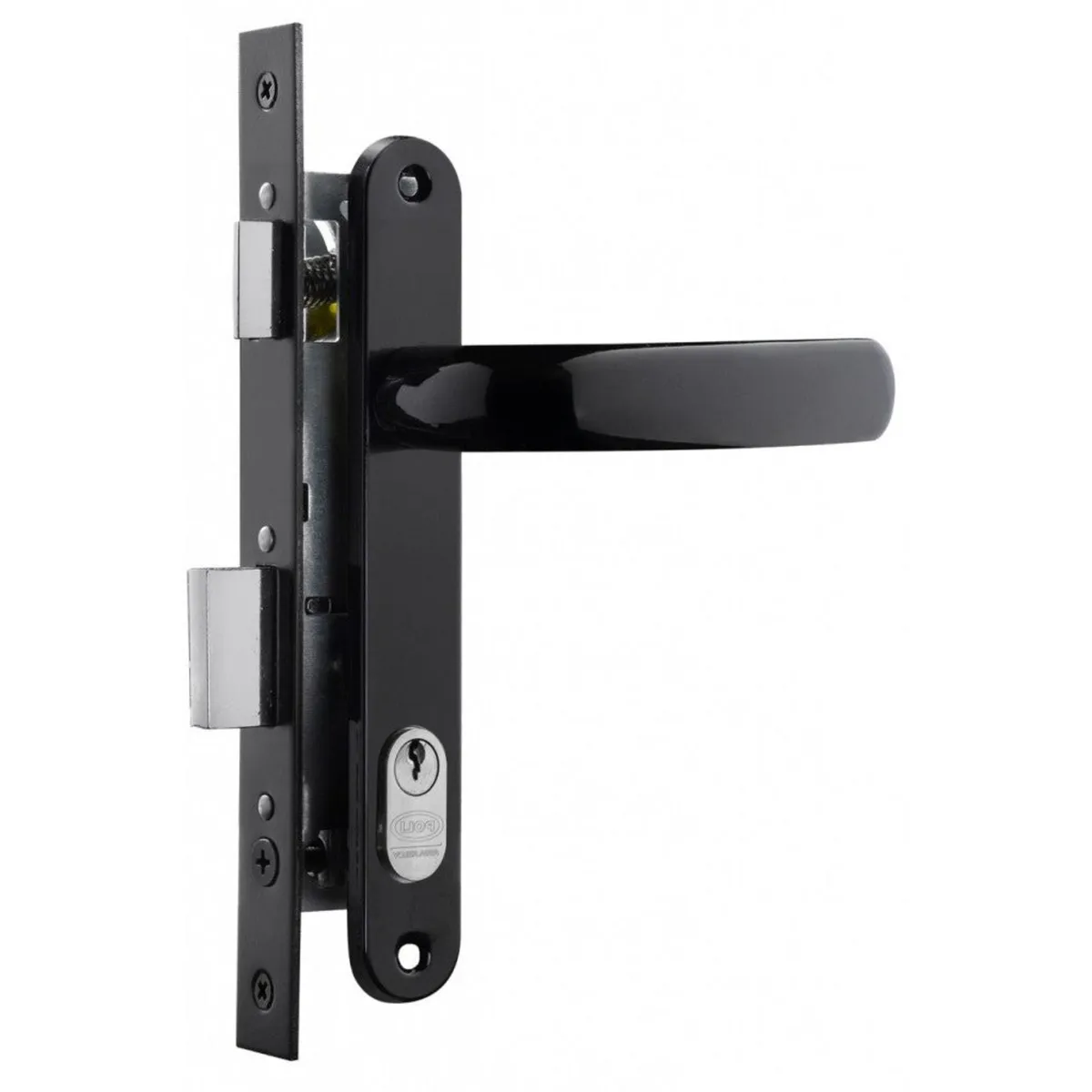 POLI - Cerradura POLI Puerta Abatir Negro