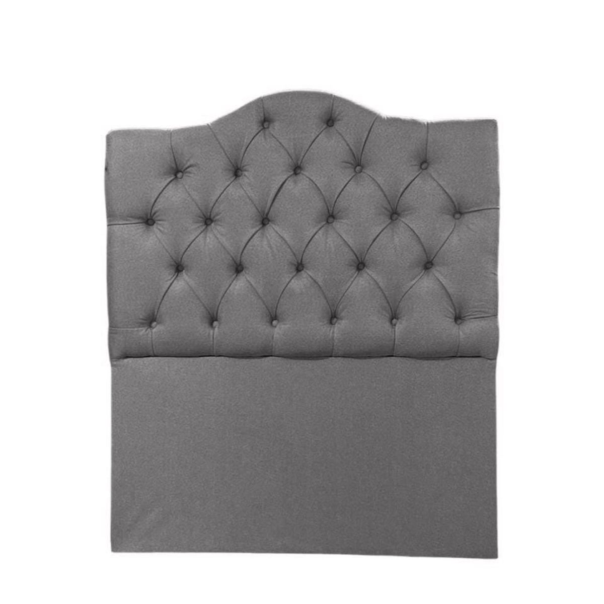 FLOBAL - Respaldo Plaza y Media Gris Modelo Capitones FLOBAL 105x125x8cm