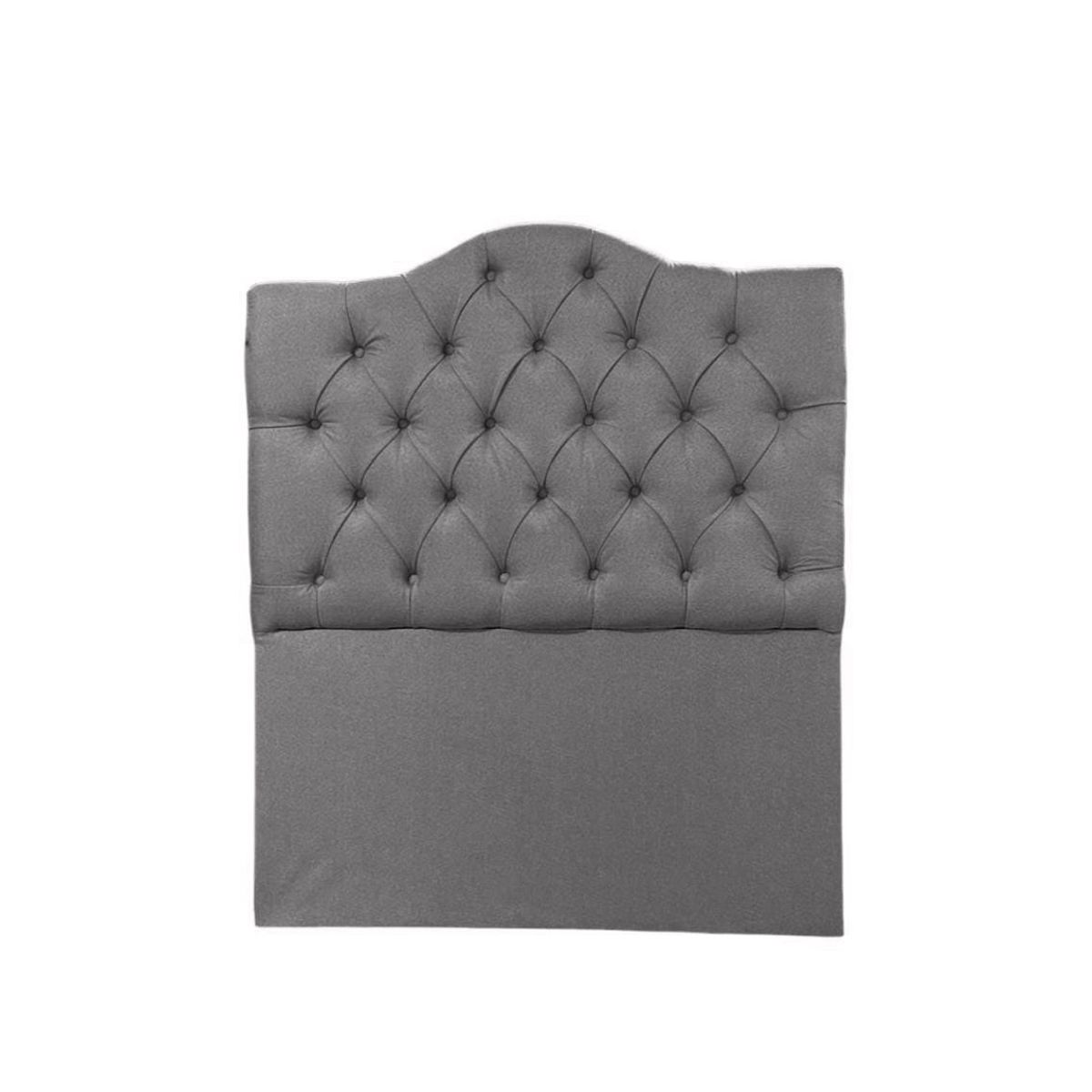 FLOBAL - Respaldo Plaza y Media Gris Modelo Capitones FLOBAL 105x125x8cm