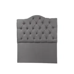 FLOBAL - Respaldo Plaza y Media Gris Modelo Capitones 105x125x8cm