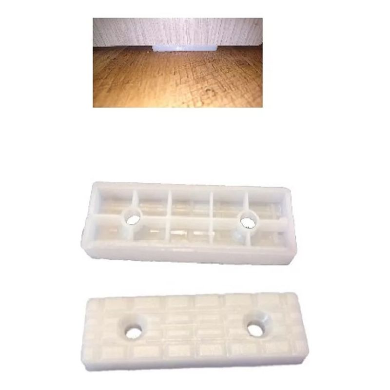 GENERICO - pata Mueble Escritorio Cocina Plástico 100un 54x17mm