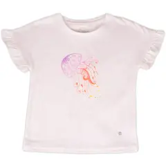 PILLIN - Polera Manga Corta Niña Blanco