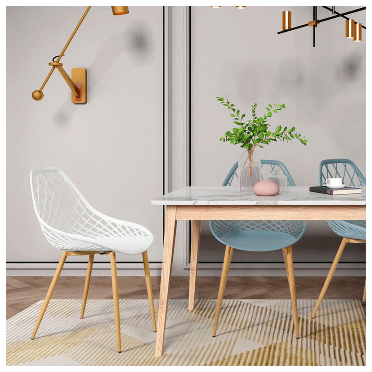 NOVAHUS - Pack 4 Sillas de Comedor PP New