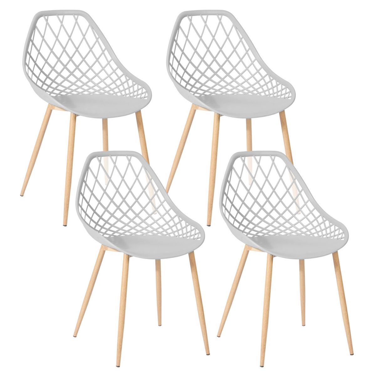 NOVAHUS - Pack 4 Sillas de Comedor PP New