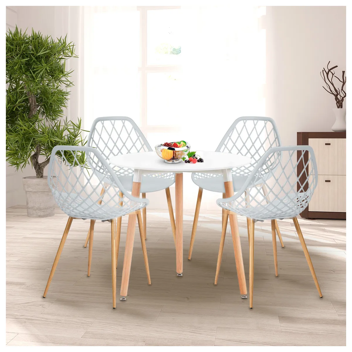 NOVAHUS - Pack 4 Sillas de Comedor PP New