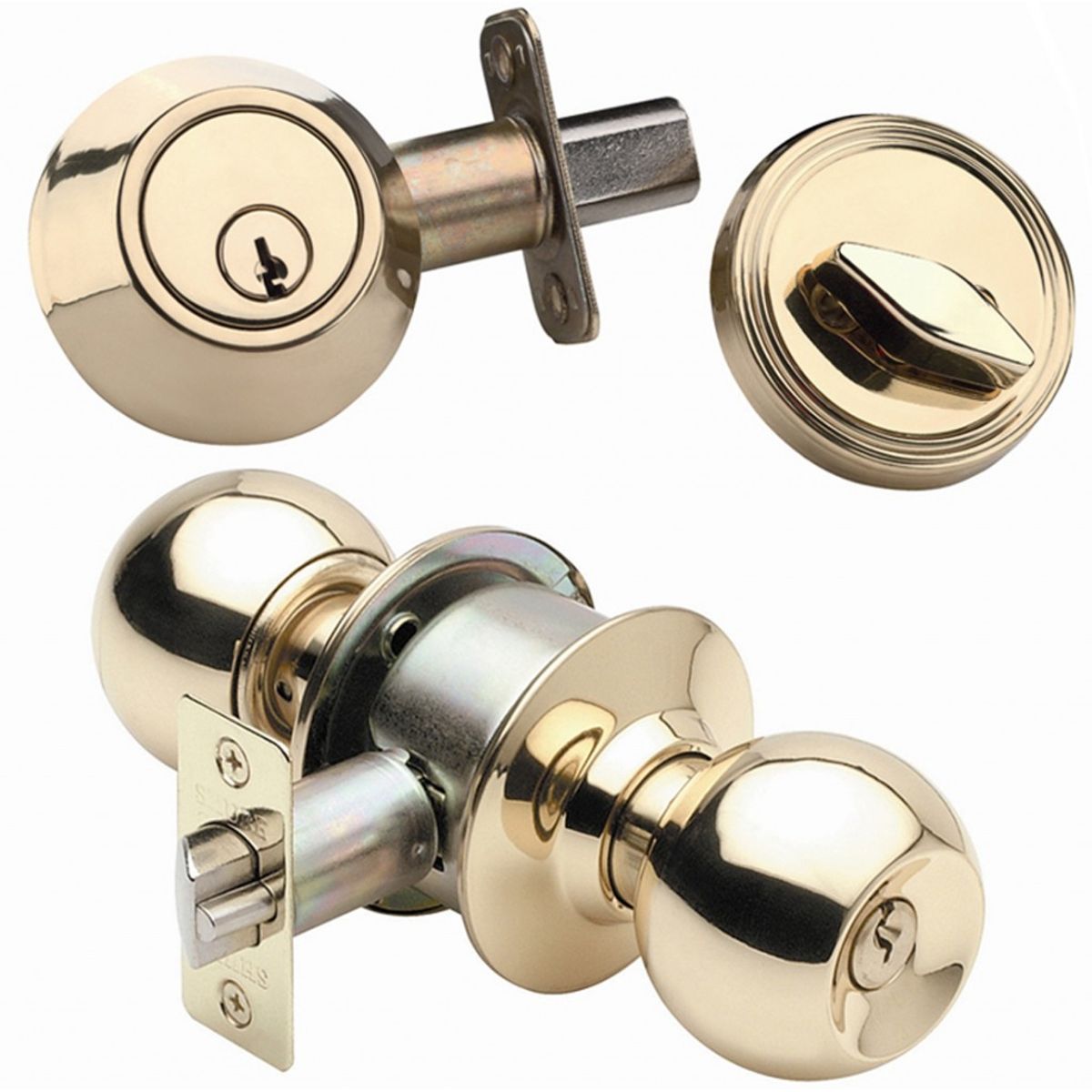 POLI - Cerradura acceso Poli Ball + cerrojo bronce