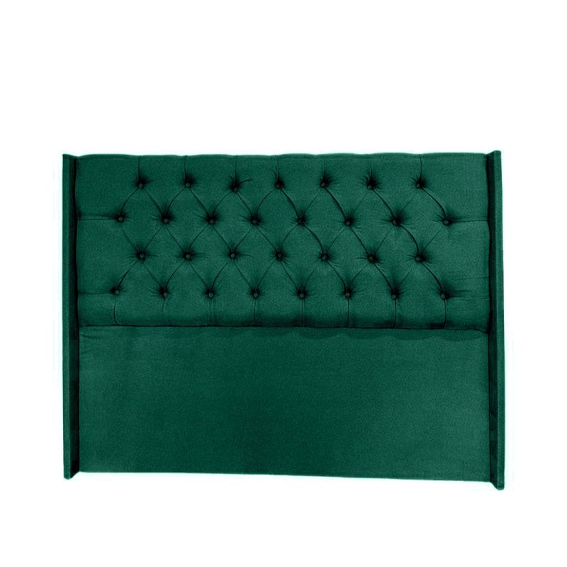 FLOBAL - Respaldo Capitones 2 Plazas 150x125x10cm Verde Esmeralda Flobal