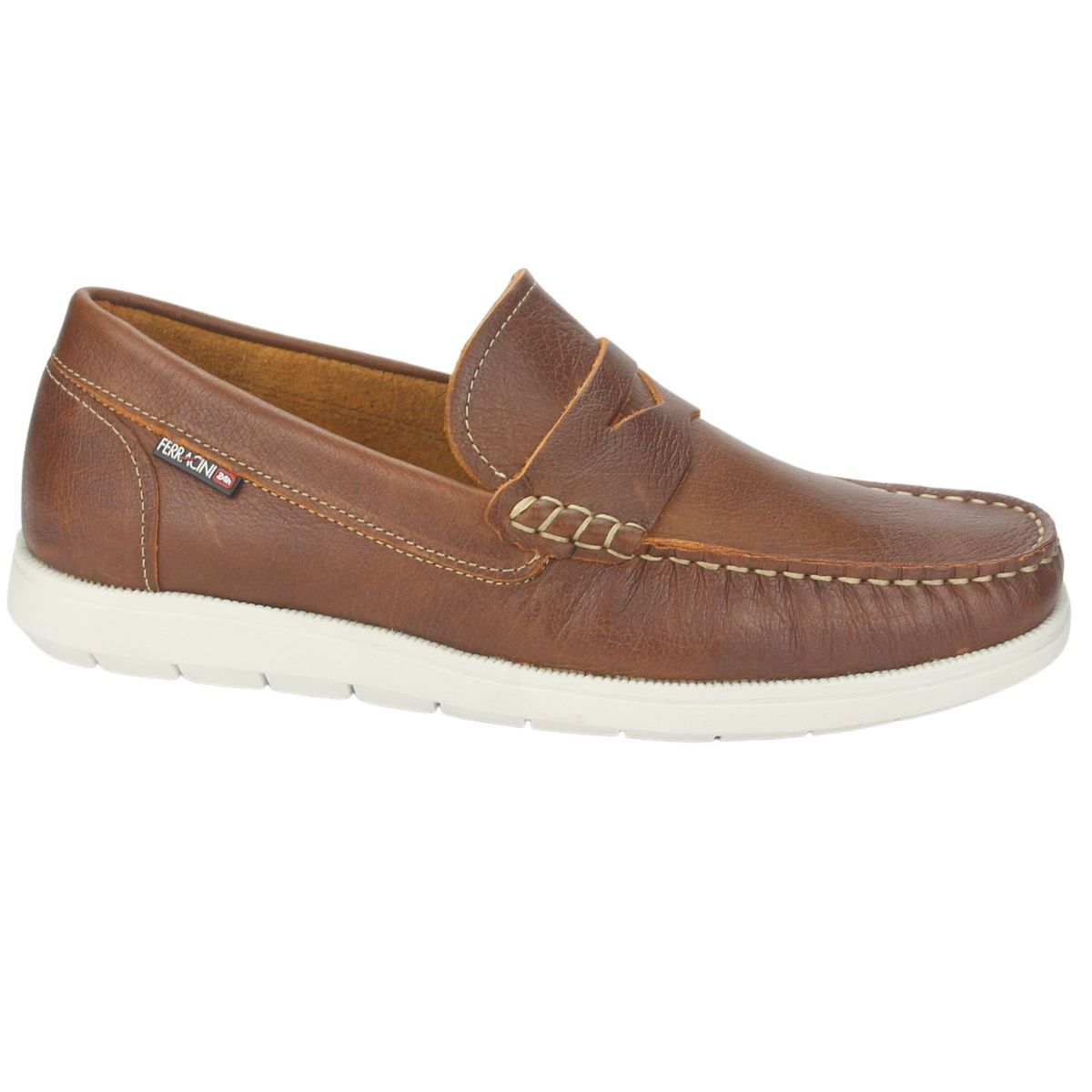 FERRACINI - Mocasin Hombre Café Claro Casual Ferracini 4952
