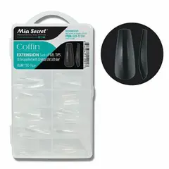 MIA SECRET - TIPS PARA UÑAS GEL COFFIN CLEAR 130 UNID.