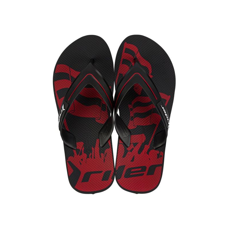 RIDER - Sandalia Hombre Negro/Rojo Strike Rider