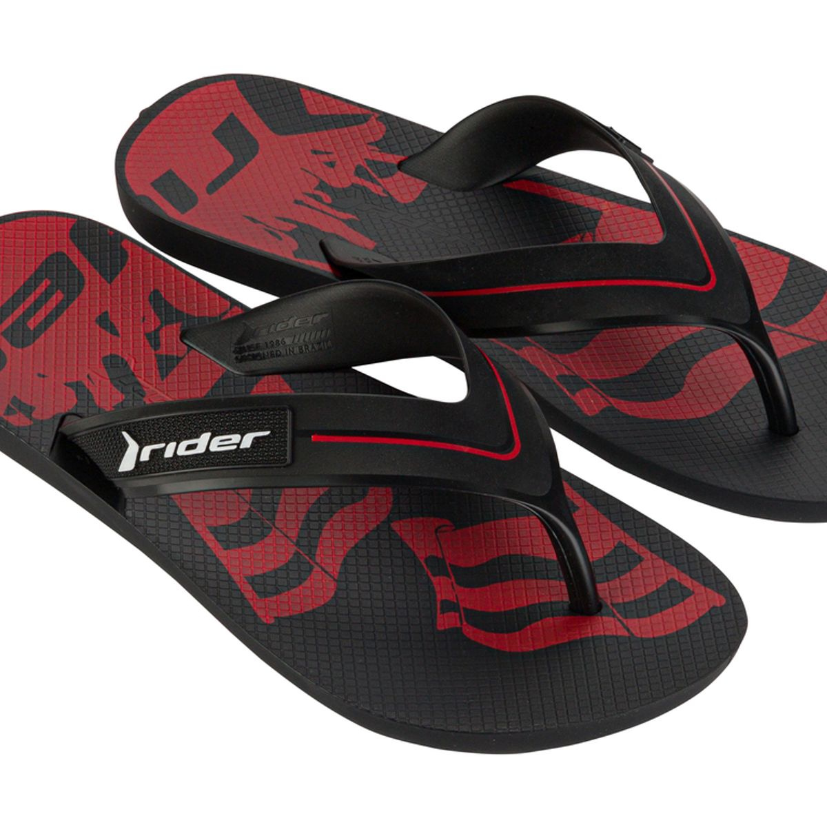 RIDER - Sandalia Hombre Negro/Rojo Strike Rider