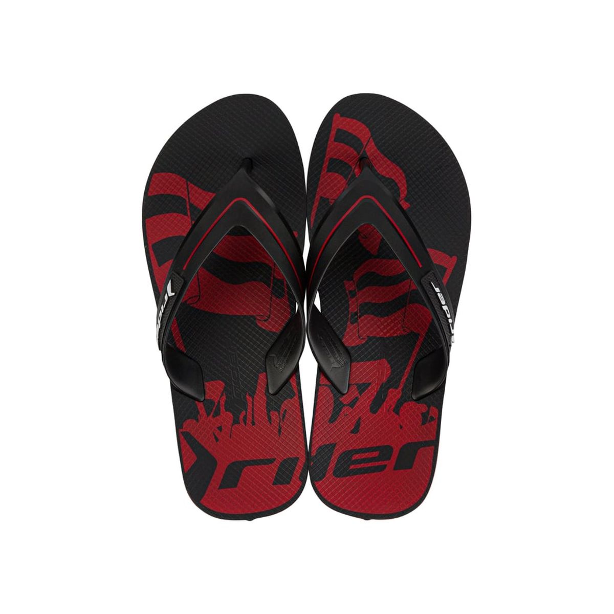 RIDER - Sandalia Hombre Negro/Rojo Strike Rider