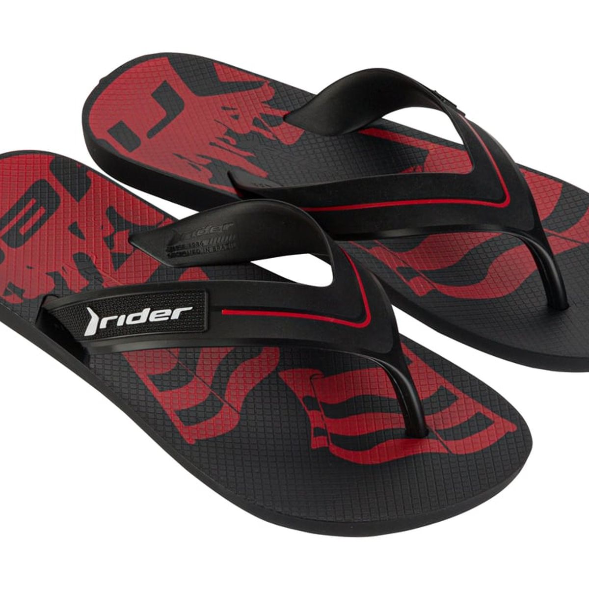 RIDER - Sandalia Hombre Negro/Rojo Strike Rider