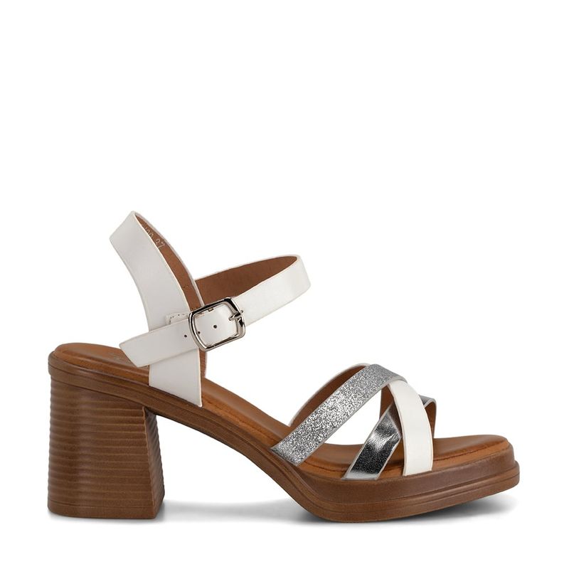 WEIDE - Sandalia Taco Blanco Casual JN29 Weide