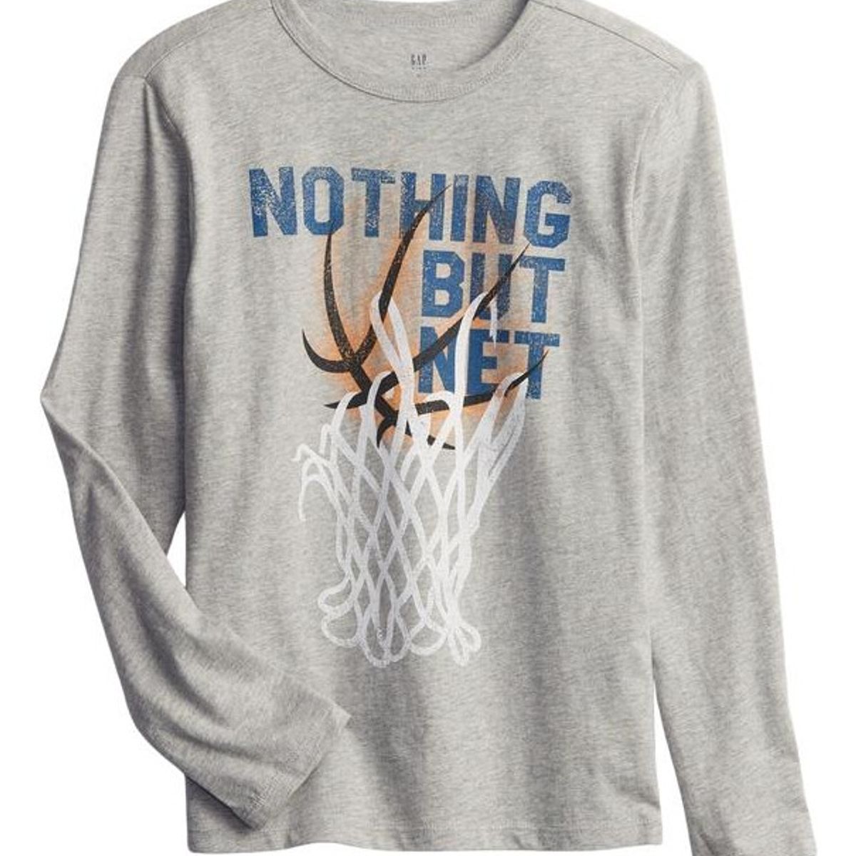 GAP - Polera 100% Algodón Manga Larga Gris GAP