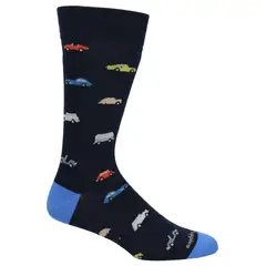 HUSH PUPPIES - Calcetín Vintage Car Azul Hombre