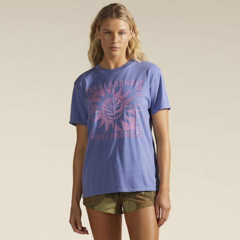 BILLABONG - Polera M/C Ss A/Div Tee J Tees Azul Mujer BILLABONG