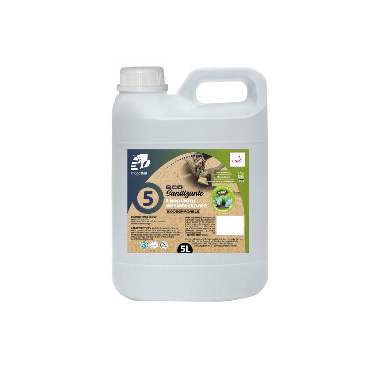 MAGICSHINE - Sanitizante con aroma manzana - 5 litros - Magicshine