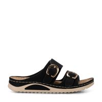 Sandalia Plana Casual Mujer Negra JN31