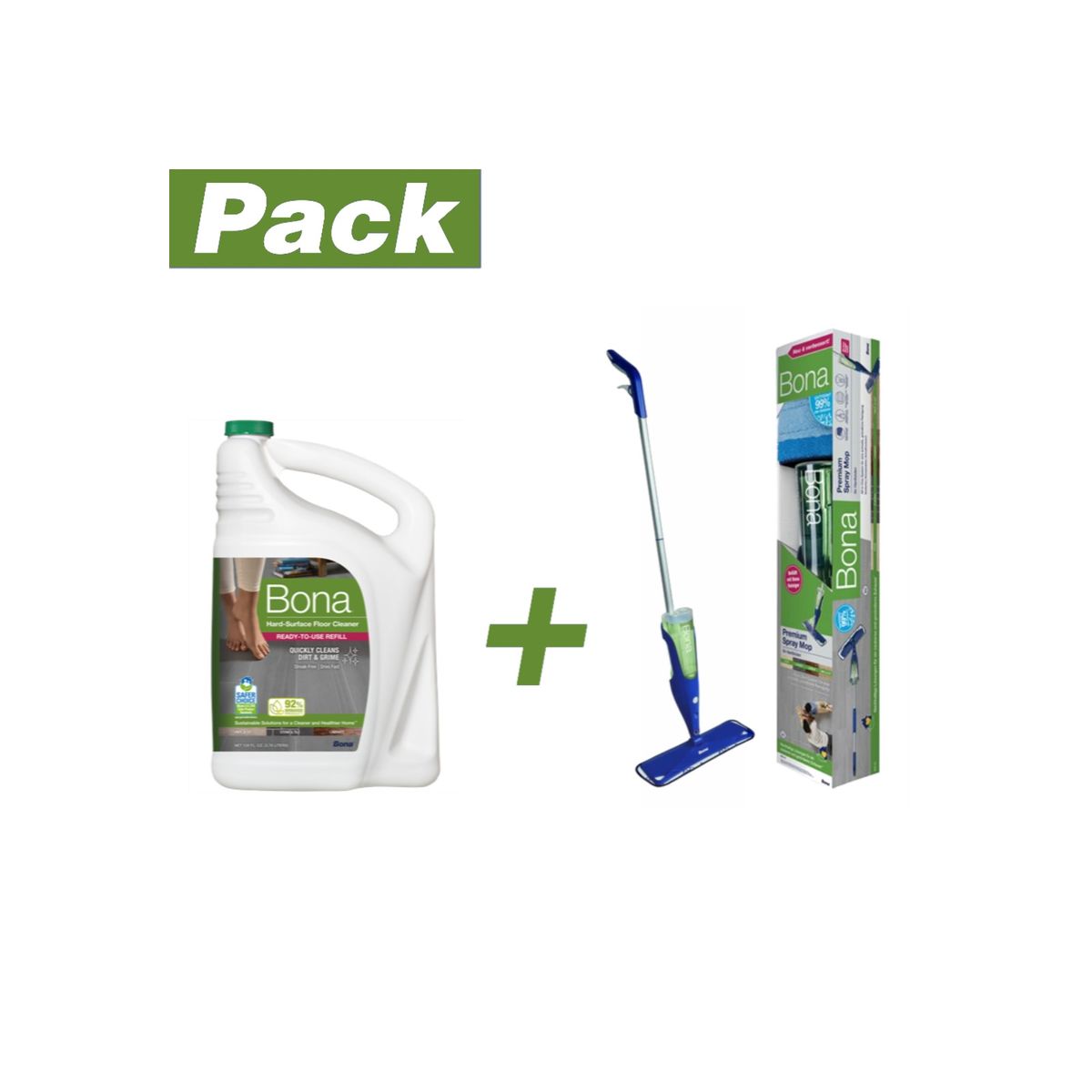 BONA - Mopa Premium + Limpiador Pisos Duros 3.78 Lts Bona BONA