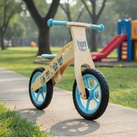 Bicicleta De Equilibrio Aprendizaje Madera Robot Celeste