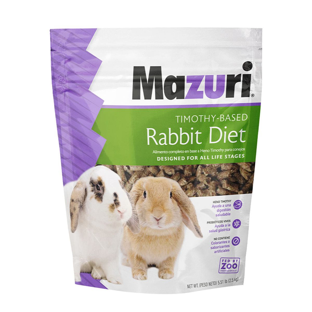 MAZURI - Mazuri Alimento Conejo Timothy 2,5 Kg