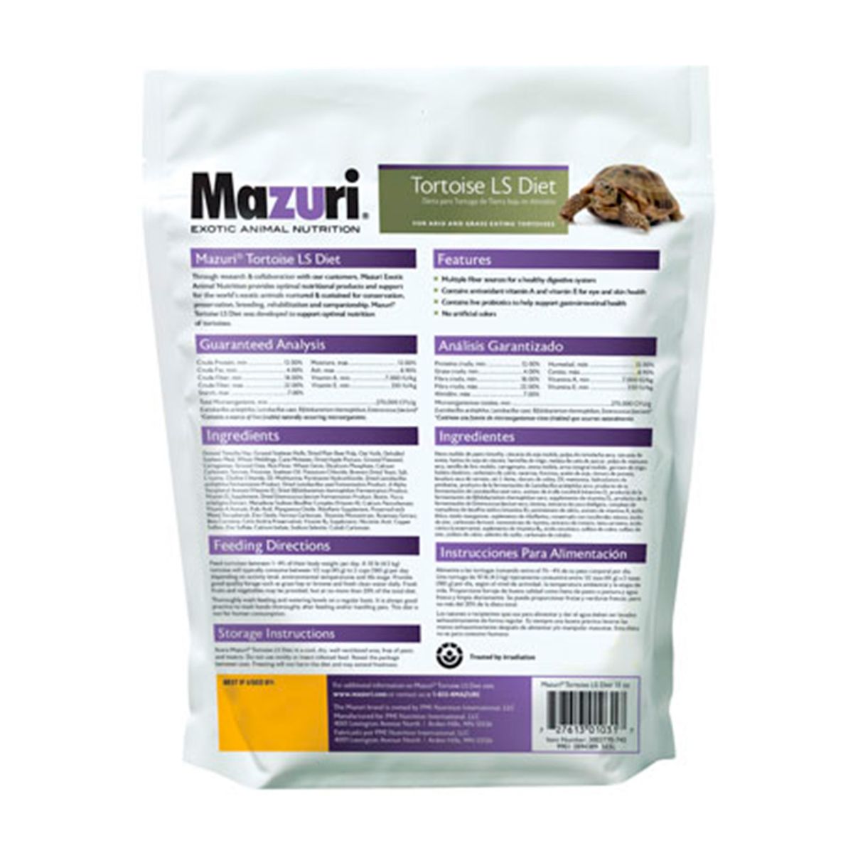 MAZURI - Mazuri Alimento Tortuga Terrestre 340 gr